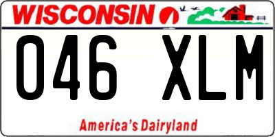WI license plate 046XLM