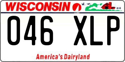 WI license plate 046XLP