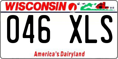 WI license plate 046XLS