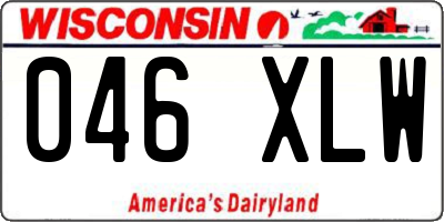 WI license plate 046XLW
