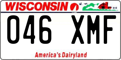 WI license plate 046XMF