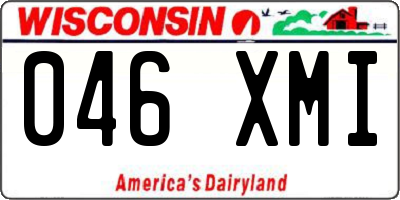 WI license plate 046XMI