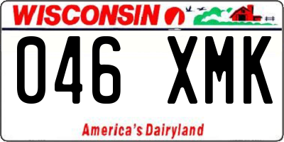 WI license plate 046XMK