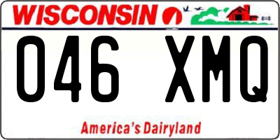 WI license plate 046XMQ
