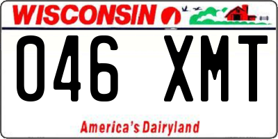 WI license plate 046XMT