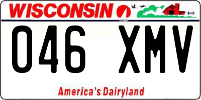 WI license plate 046XMV