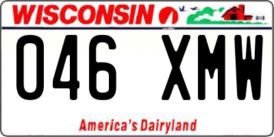 WI license plate 046XMW