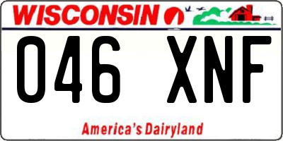 WI license plate 046XNF