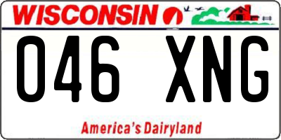 WI license plate 046XNG