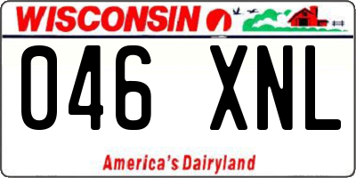 WI license plate 046XNL