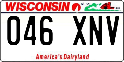 WI license plate 046XNV