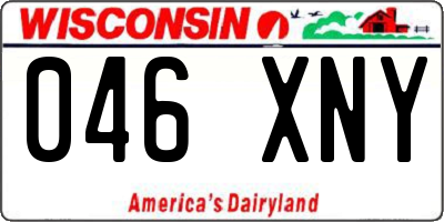 WI license plate 046XNY