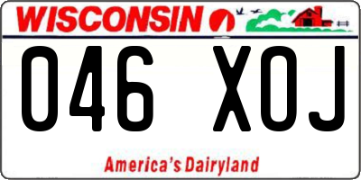 WI license plate 046XOJ