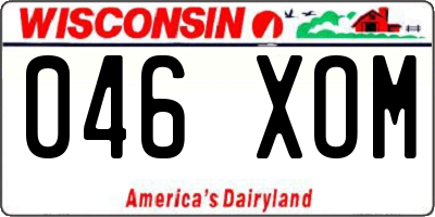 WI license plate 046XOM