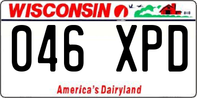 WI license plate 046XPD