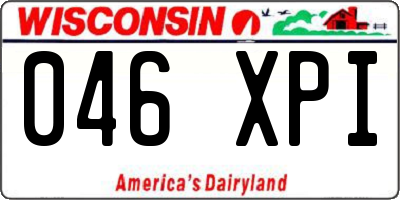 WI license plate 046XPI