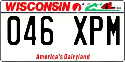 WI license plate 046XPM