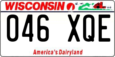 WI license plate 046XQE