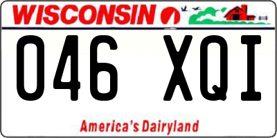 WI license plate 046XQI