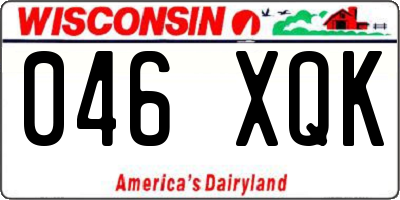 WI license plate 046XQK