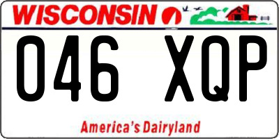 WI license plate 046XQP