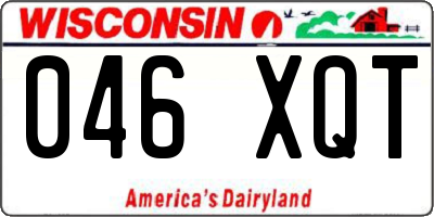 WI license plate 046XQT