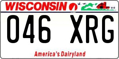 WI license plate 046XRG