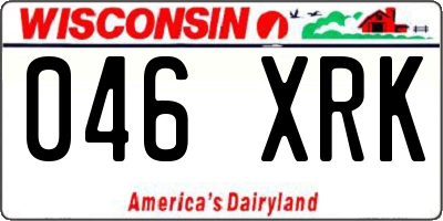WI license plate 046XRK