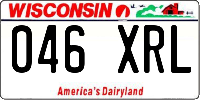 WI license plate 046XRL