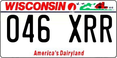 WI license plate 046XRR