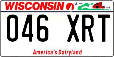 WI license plate 046XRT