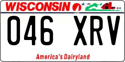 WI license plate 046XRV
