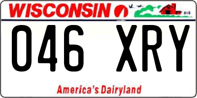 WI license plate 046XRY