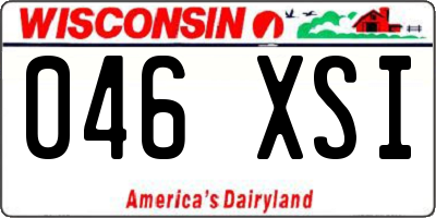 WI license plate 046XSI