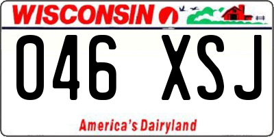 WI license plate 046XSJ