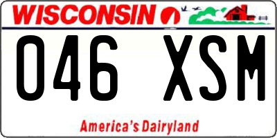WI license plate 046XSM