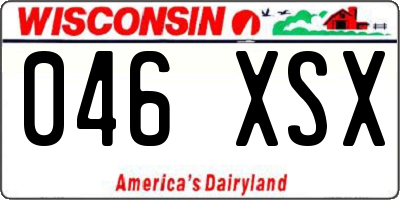 WI license plate 046XSX