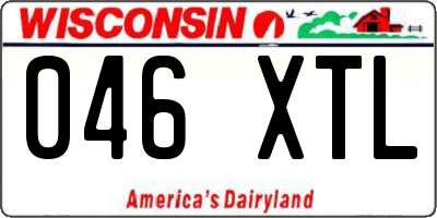 WI license plate 046XTL