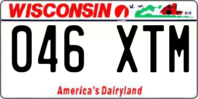 WI license plate 046XTM