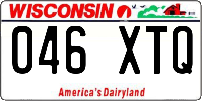 WI license plate 046XTQ