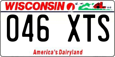 WI license plate 046XTS
