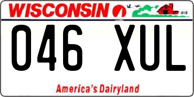 WI license plate 046XUL
