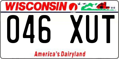 WI license plate 046XUT