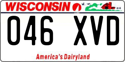 WI license plate 046XVD