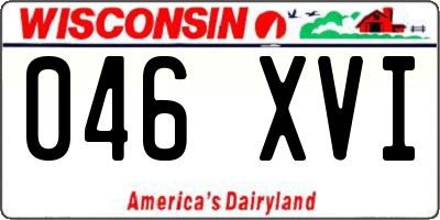 WI license plate 046XVI