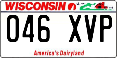 WI license plate 046XVP