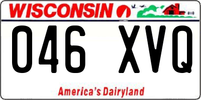 WI license plate 046XVQ