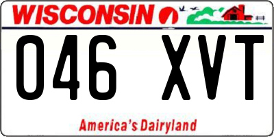 WI license plate 046XVT