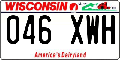 WI license plate 046XWH
