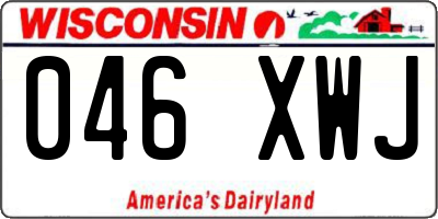 WI license plate 046XWJ